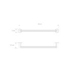 TOALLERO CAPRI 50CM ORO ROSA CEPILLADO