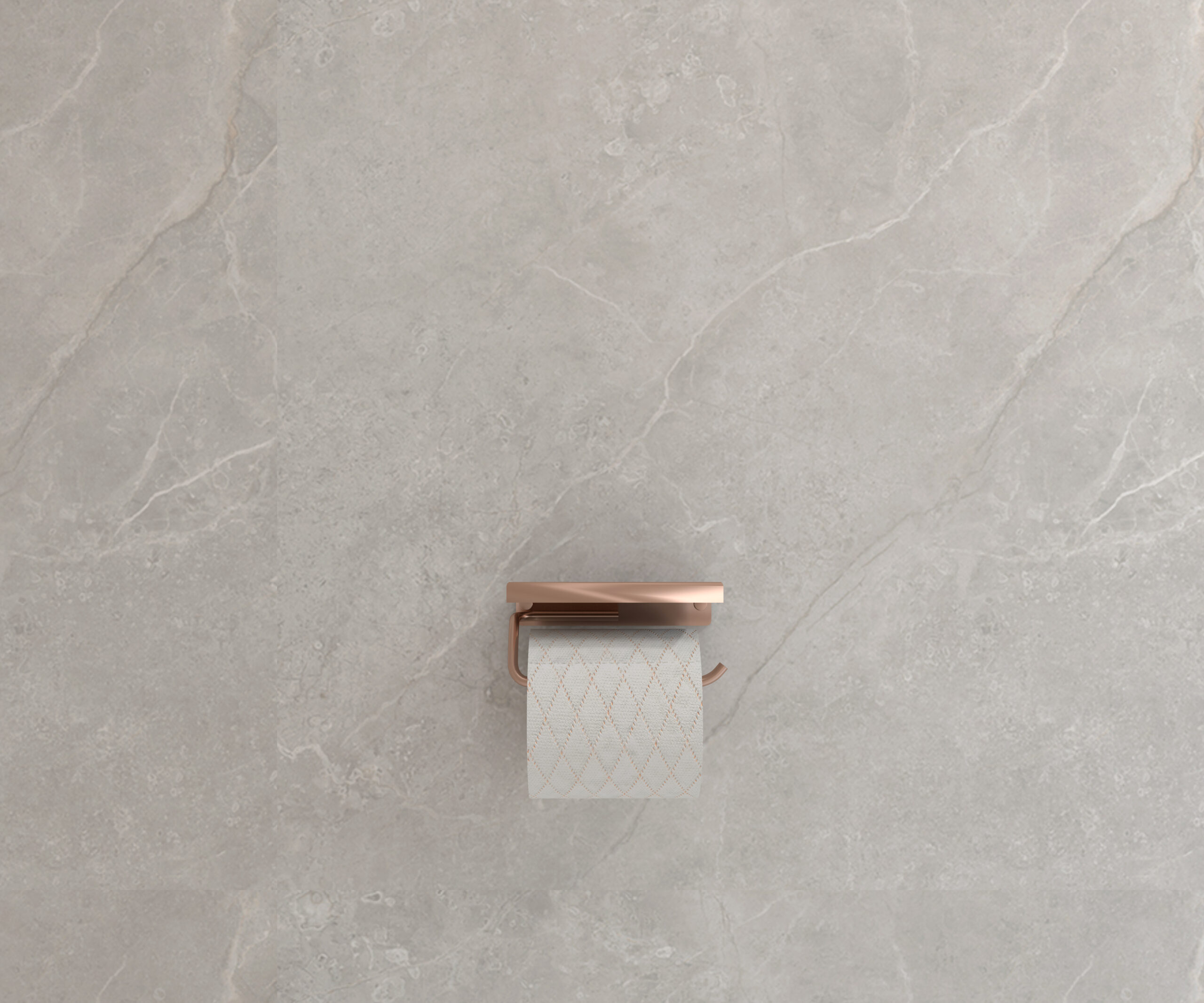 PORTAROLLLO CON REPISA CAPRI ORO ROSA CEPILLADO