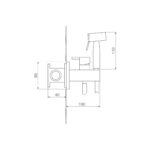 GRIFO EMPOTRADO BIDÉ FEROE NEGRO MATE