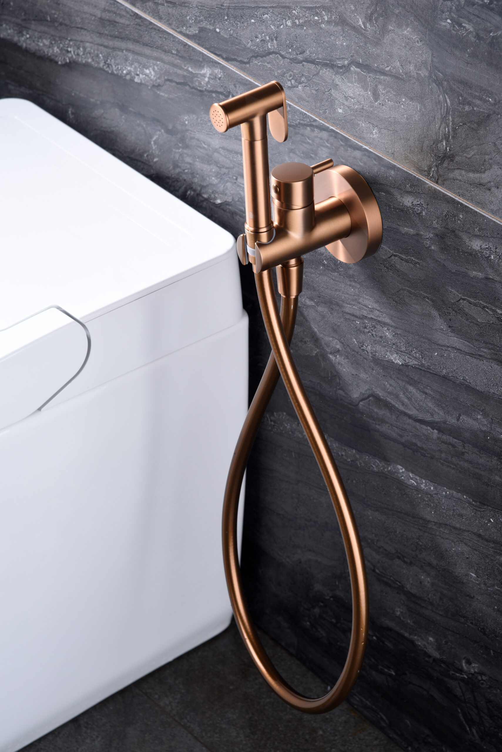 GRIFO EMPOTRADO BIDÉ FEROE ORO ROSA CEPILLADO