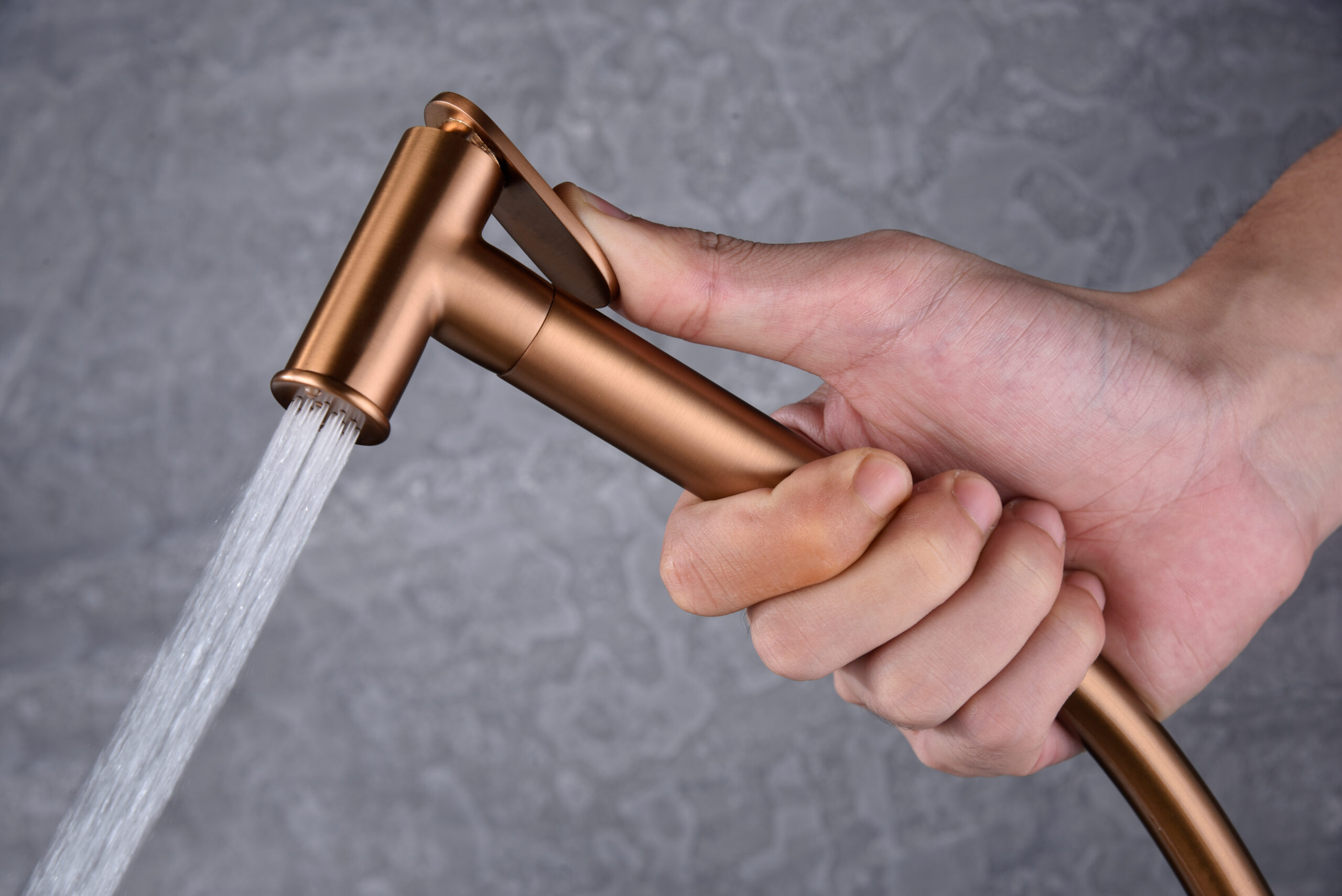 GRIFO EMPOTRADO BIDÉ FEROE ORO ROSA CEPILLADO