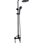 CONJUNTO DUCHA MONOMANDO FORMENTERA NEGRO MATE