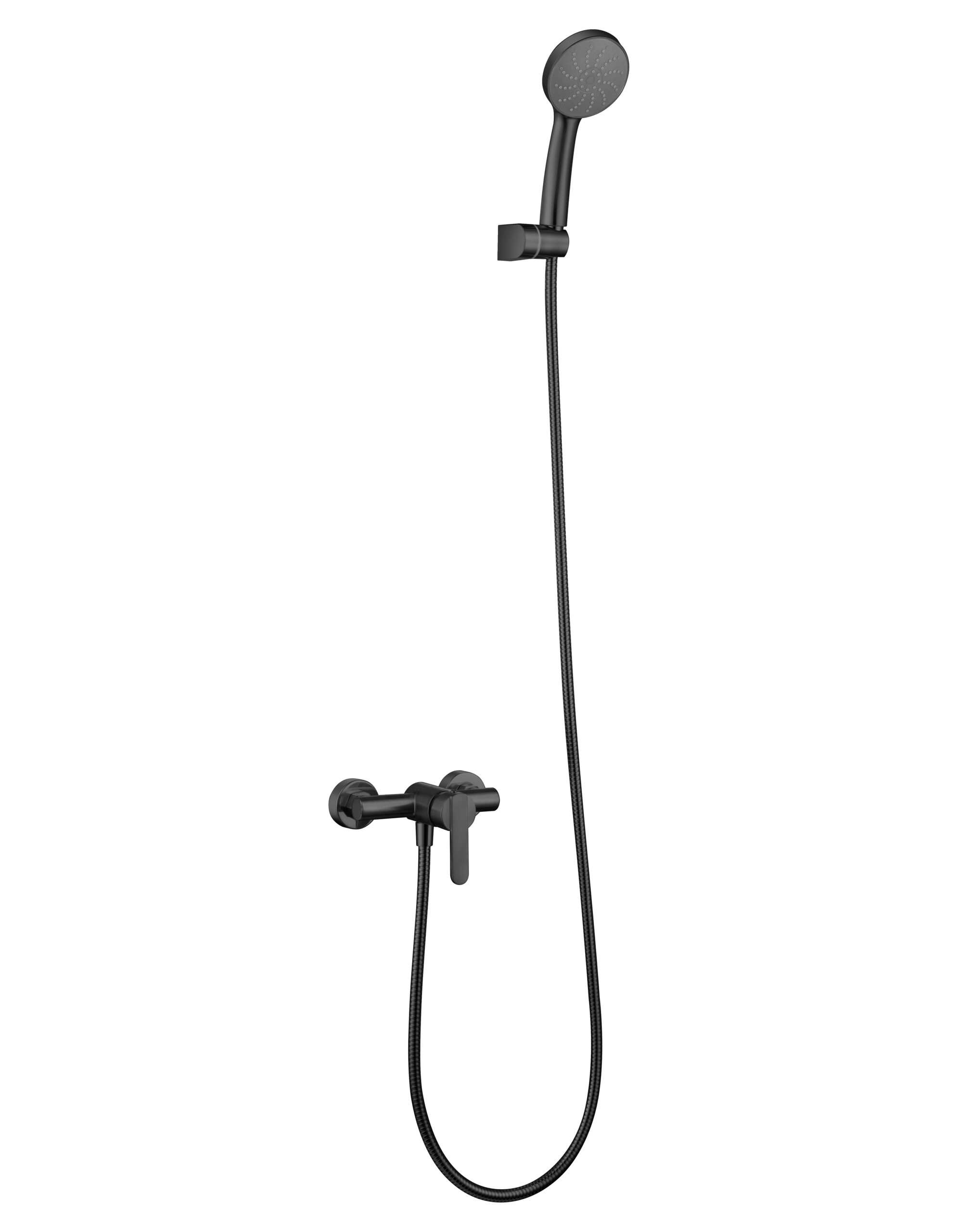 KIT DE DOUCHE MONOMAND FORMENTERA NOIR MAT