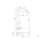 ROBINET MONOMAND LAVABO ALTO FORMENTERA NOIR MAT