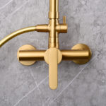 CONJUNTO DUCHA MONOMANDO FORMENTERA ORO CEPILLADO