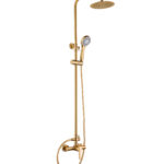 CONJUNTO DUCHA MONOMANDO FORMENTERA ORO CEPILLADO