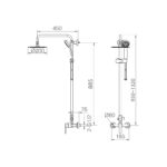 CONJUNTO DUCHA MONOMANDO FORMENTERA ORO CEPILLADO