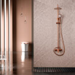 CONJUNTO DUCHA MONOMANDO FORMENTERA ORO ROSA CEPILLADO