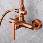 CONJUNTO DUCHA MONOMANDO FORMENTERA ORO ROSA CEPILLADO