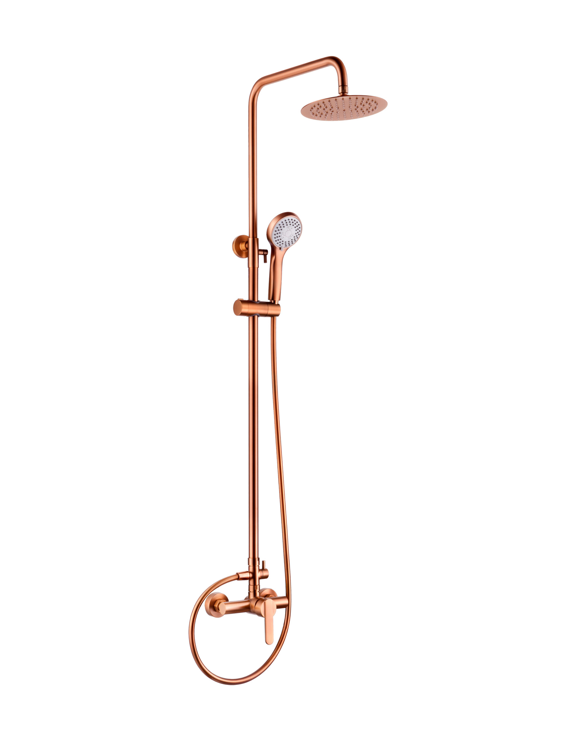 CONJUNTO DUCHA MONOMANDO FORMENTERA ORO ROSA CEPILLADO