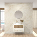 Pack DELAMBRE Sapienstone + lavabo + miroir circulaire