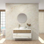 Pack DELAMBRE Sapienstone + lavabo + miroir circulaire