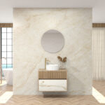 Pack DELAMBRE Sapienstone + lavabo + miroir circulaire