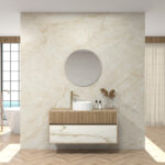 Pack DELAMBRE Sapienstone + lavabo + miroir circulaire