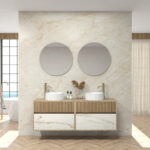 Pack DELAMBRE Sapienstone + lavabo + miroir circulaire
