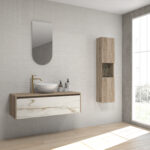 Pack GALOIS Sapienstone + lavabo + espejo alma