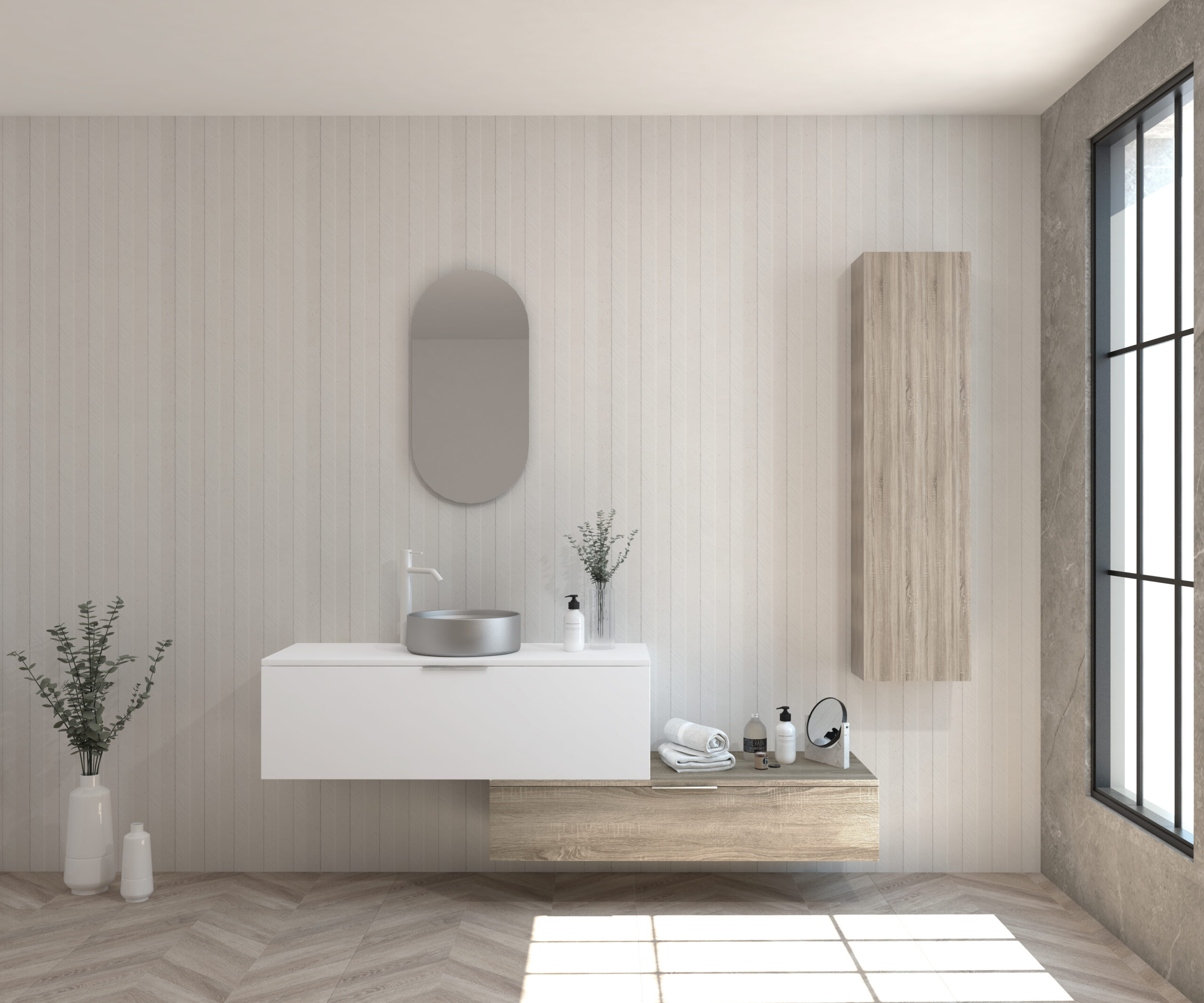 Pack LAPLACE + lavabo + espejo cápsula