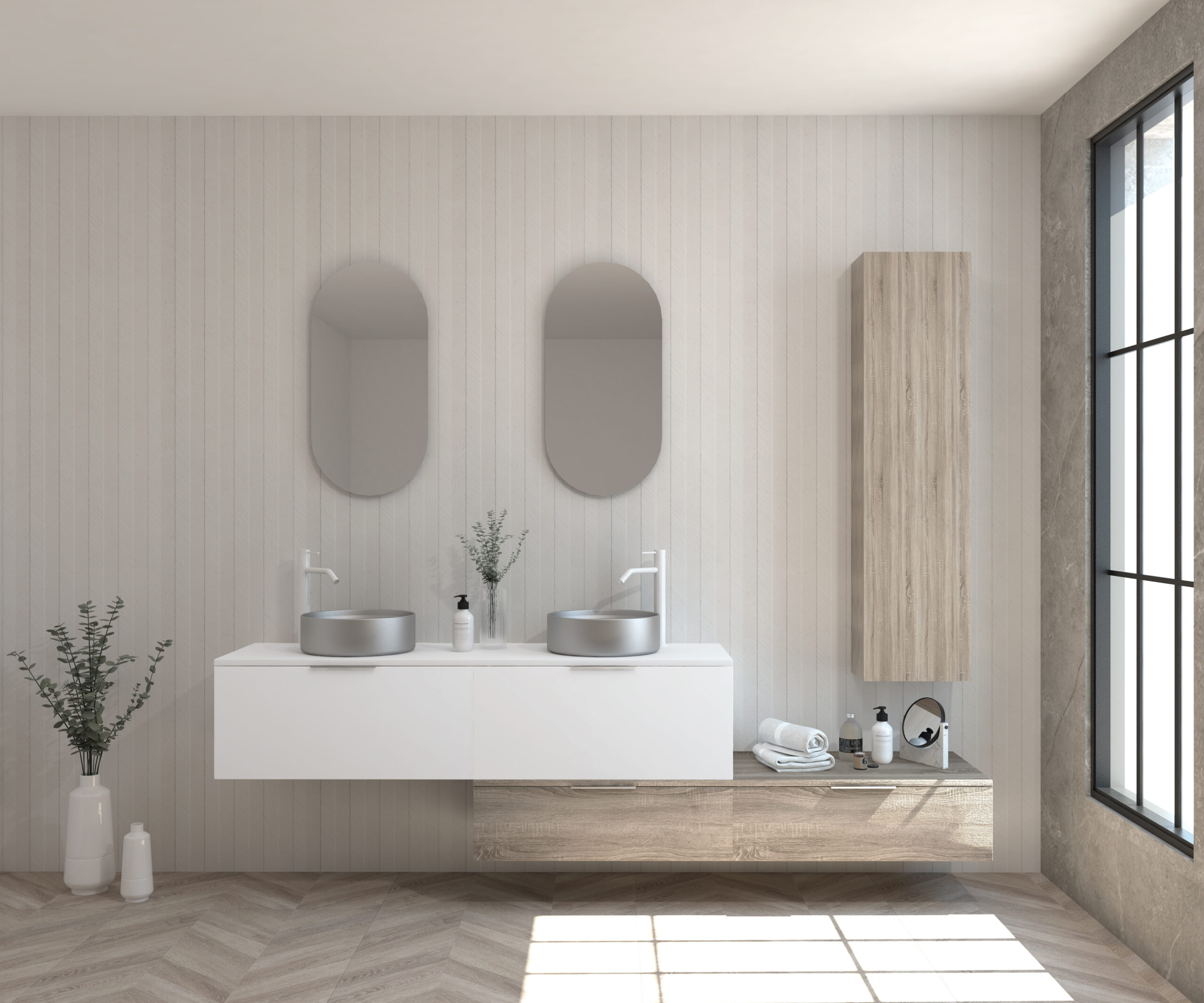 Pack LAPLACE + lavabo + espejo cápsula