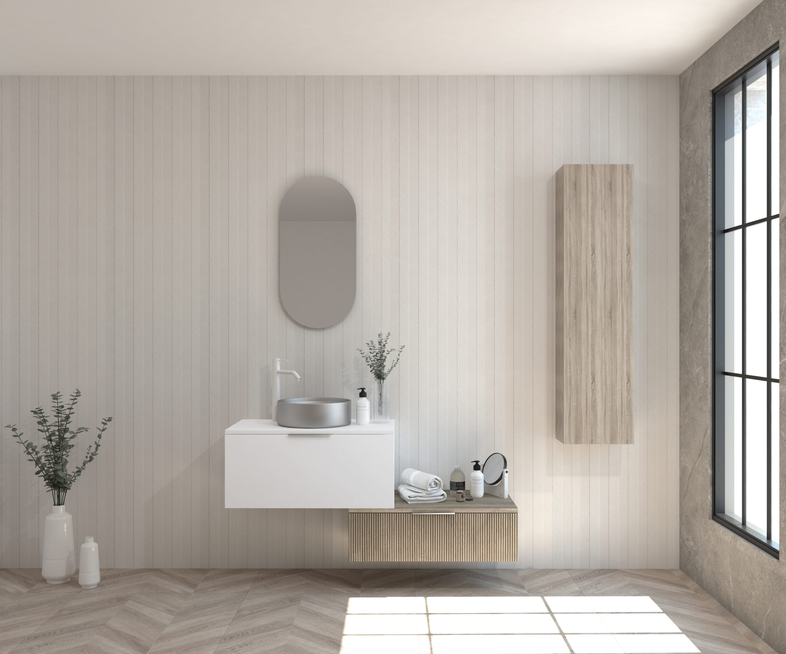 Pack LAPLACE + lavabo + espejo cápsula