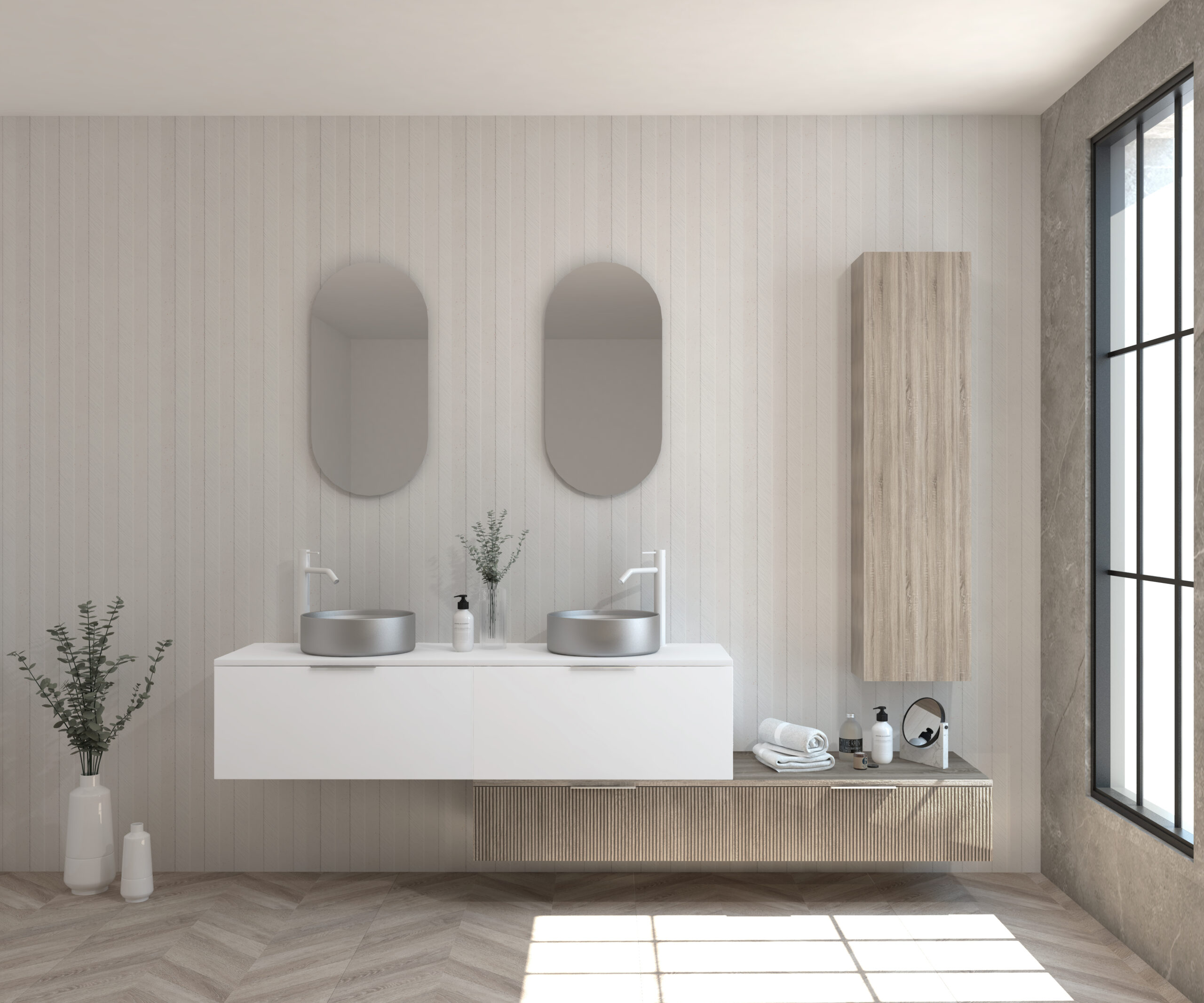 Pack LAPLACE + lavabo + espejo cápsula