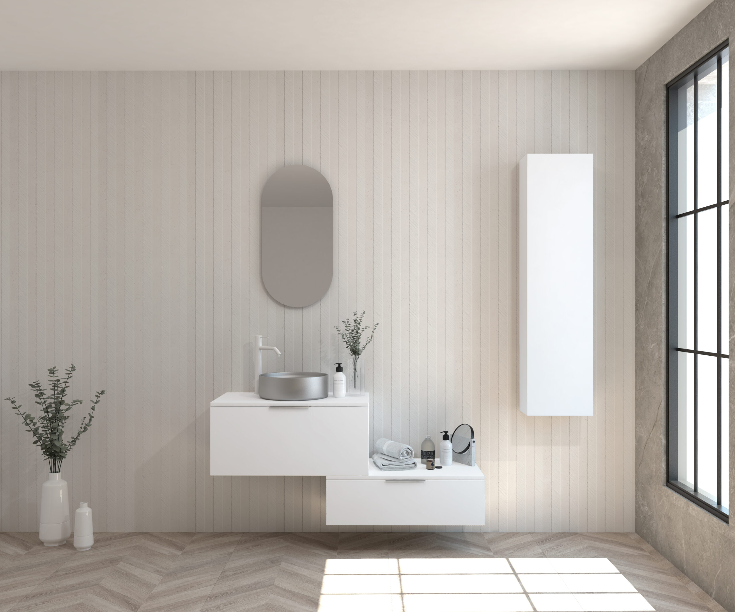 Pack LAPLACE + lavabo + espejo cápsula