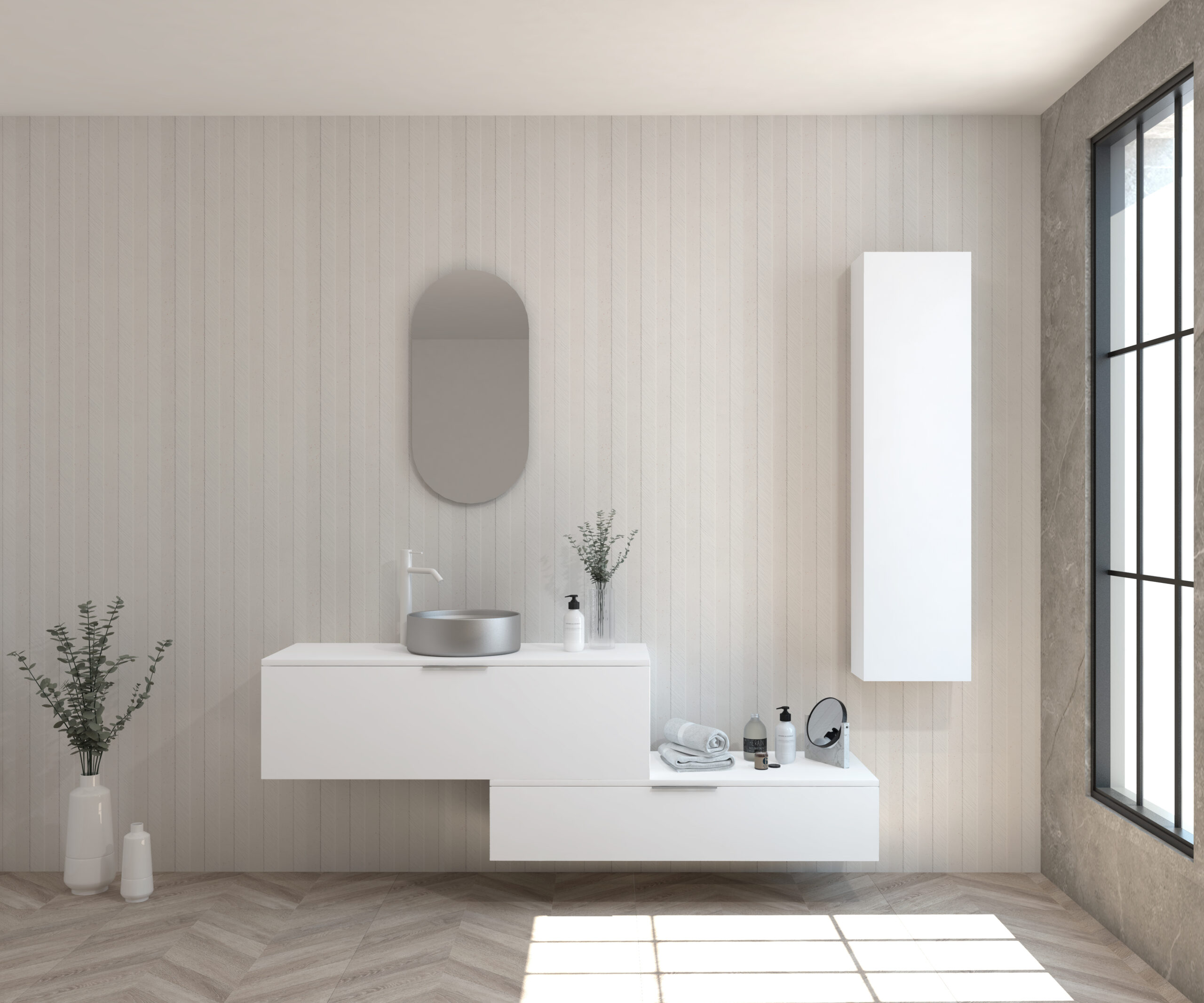 Pack LAPLACE + lavabo + espejo cápsula