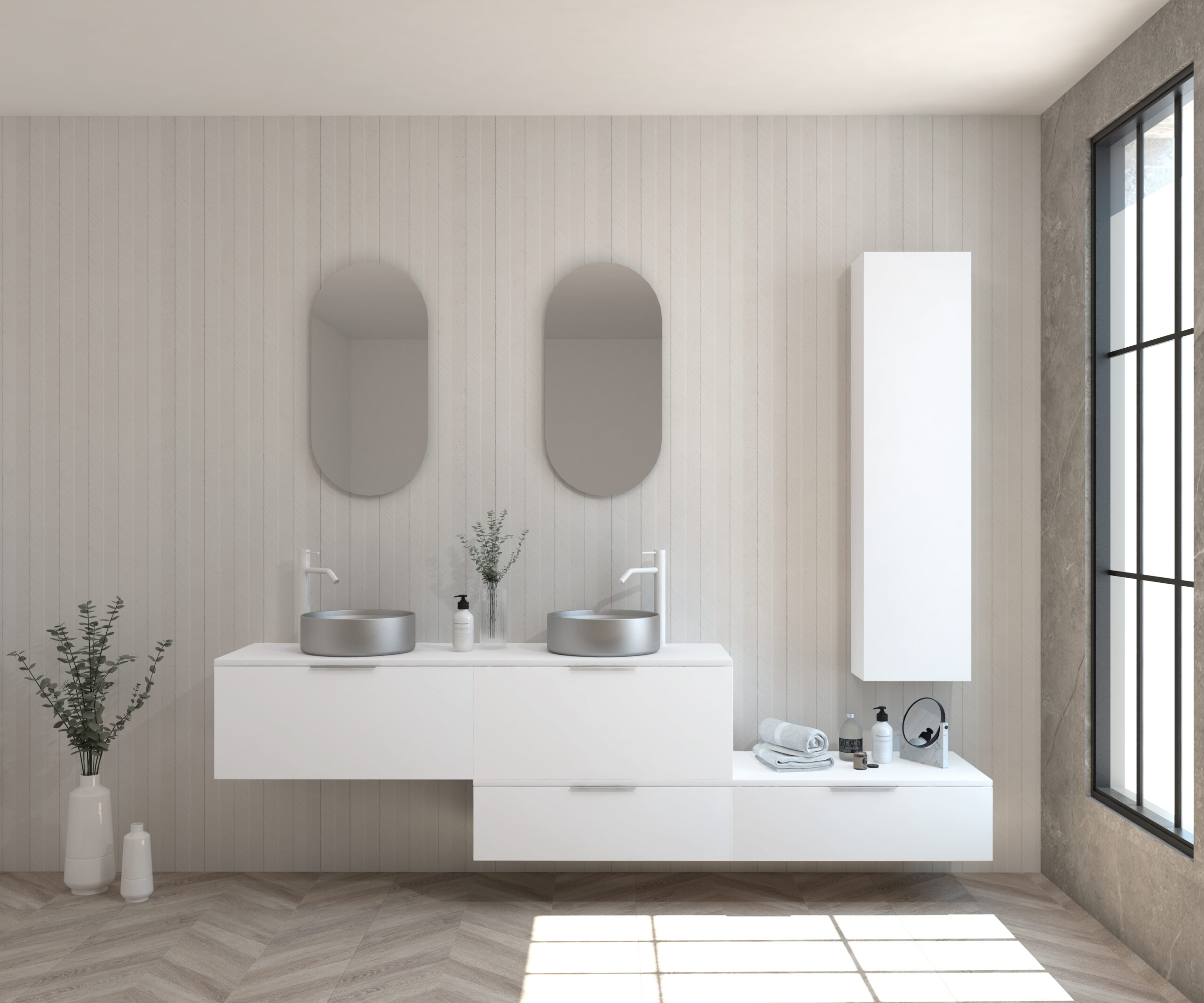 Pack LAPLACE + lavabo + espejo cápsula