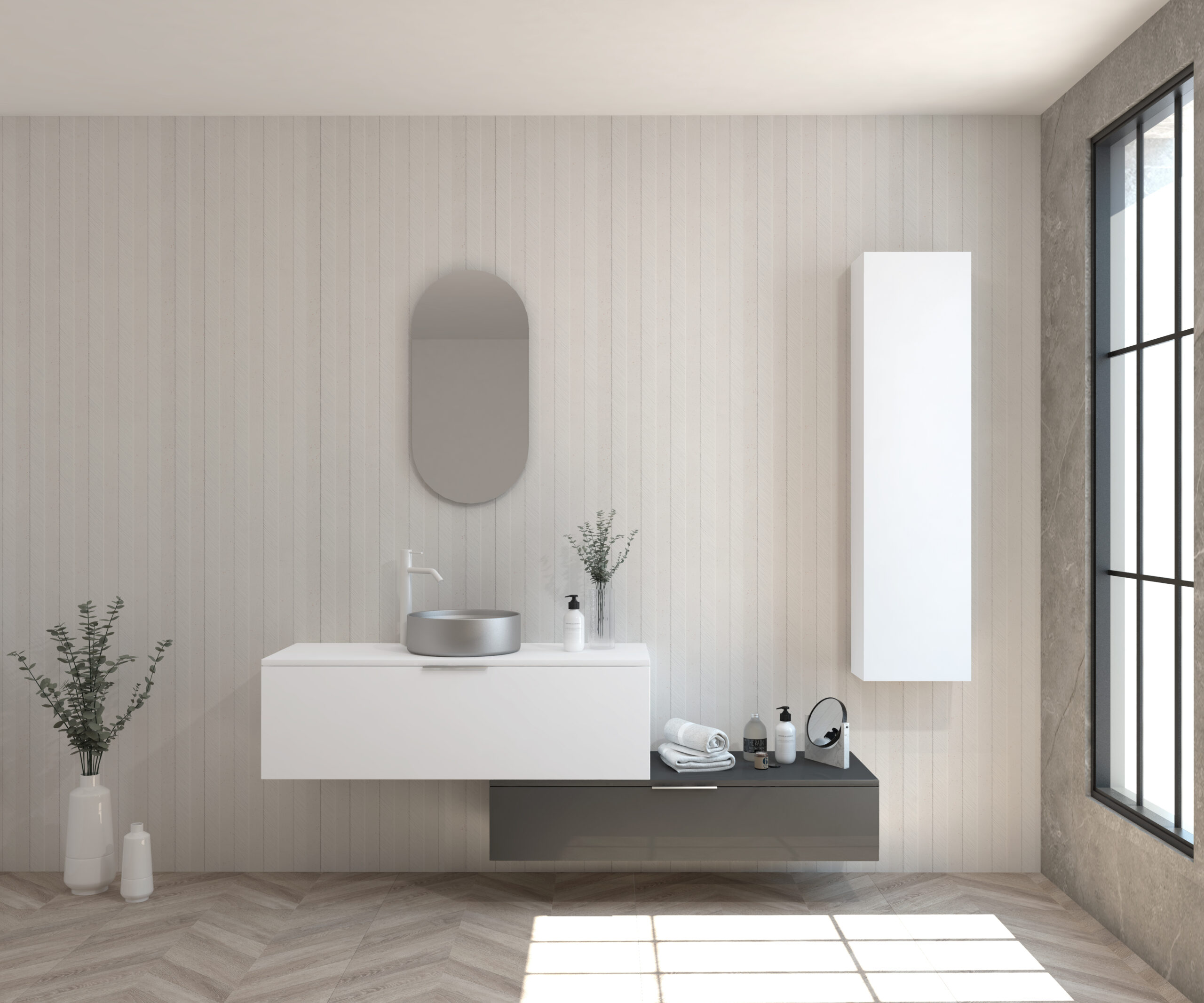 Pack LAPLACE + lavabo + espejo cápsula