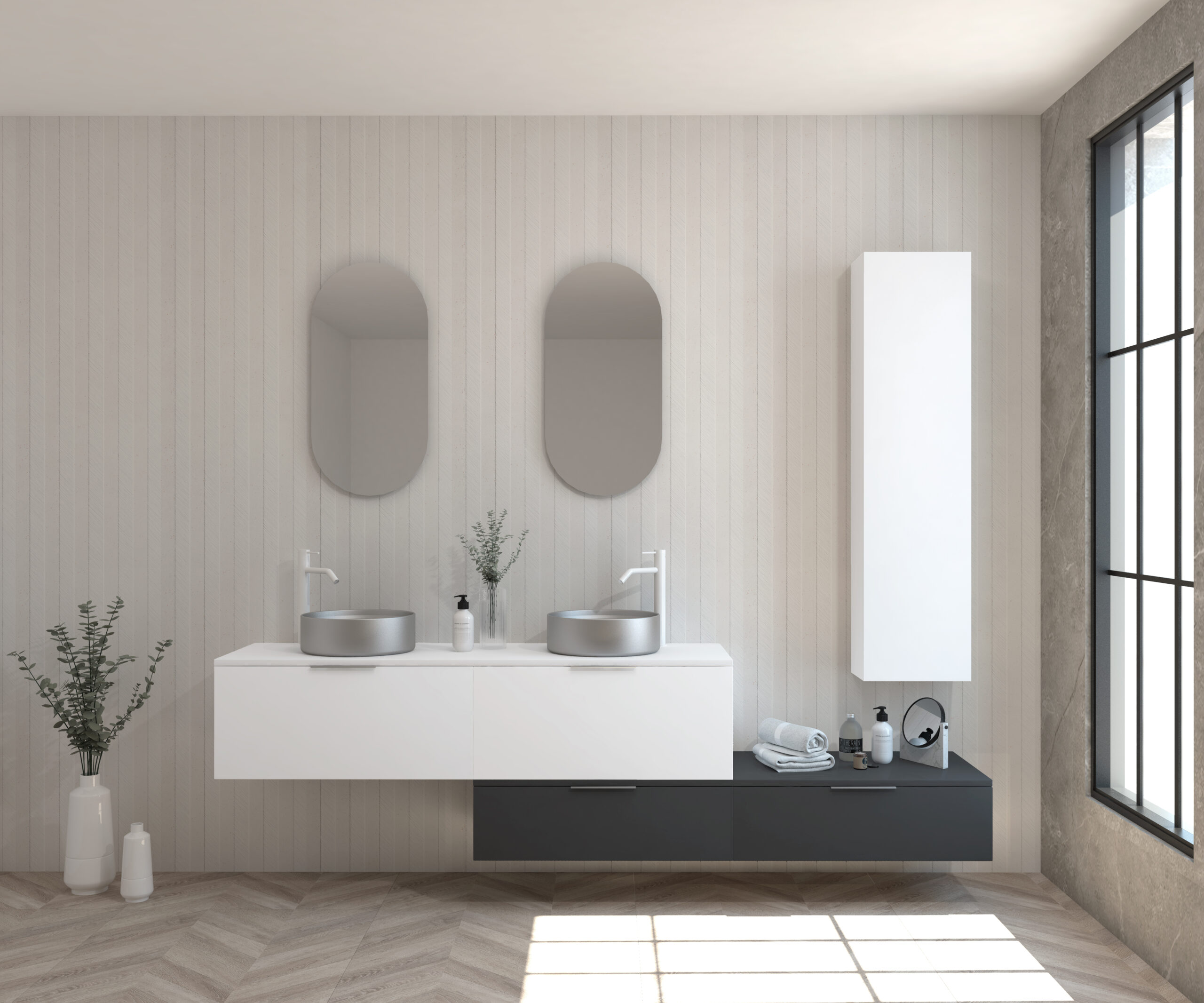 Pack LAPLACE + lavabo + espejo cápsula