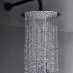 CONJUNTO DUCHA MONOMANDO EMPOTRADO TENERIFE NEGRO MATE