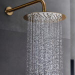 CONJUNTO DUCHA MONOMANDO EMPOTRADO TENERIFE ORO CEPILLADO