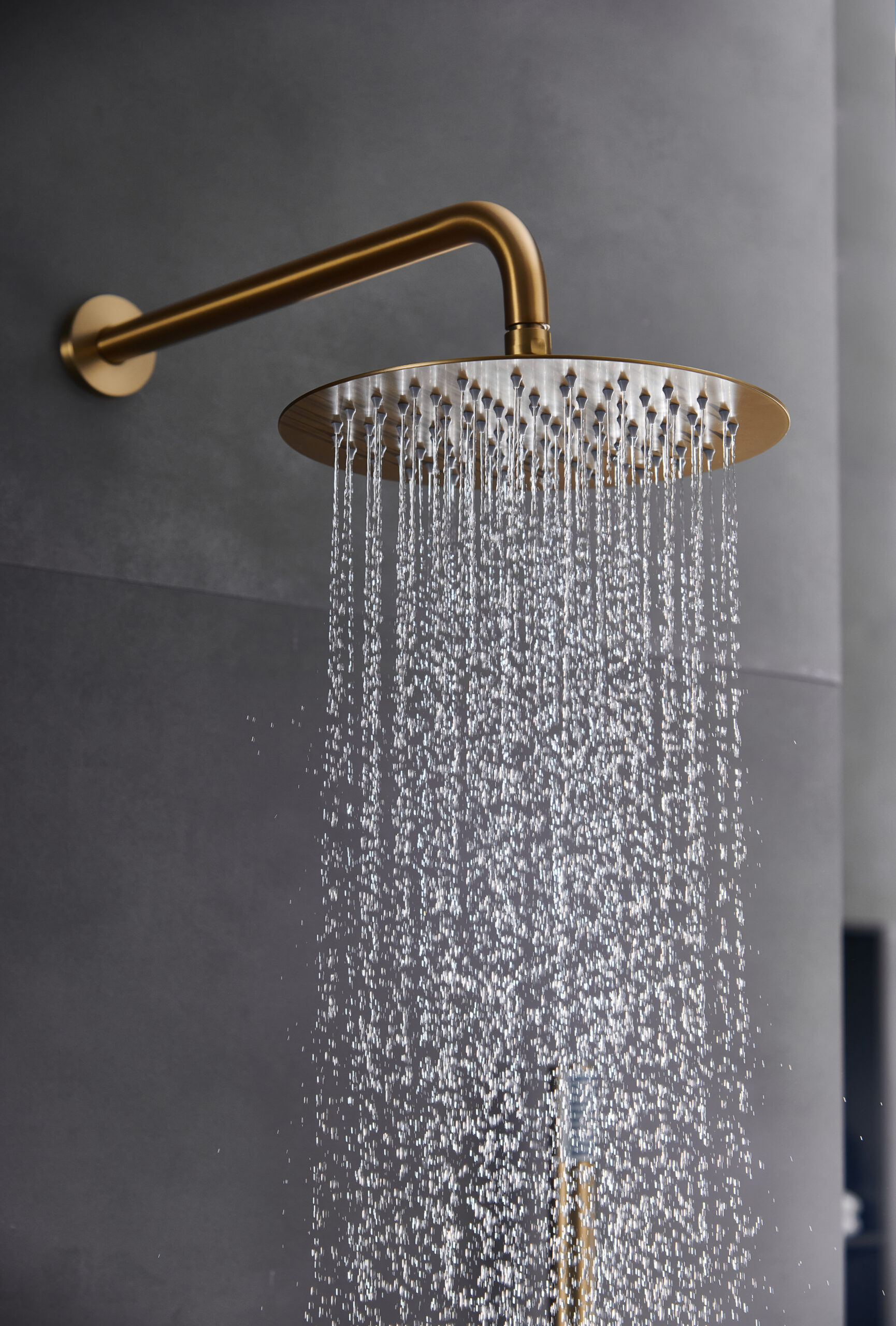 CONJUNTO DUCHA MONOMANDO EMPOTRADO TENERIFE ORO CEPILLADO