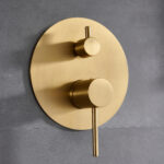 CONJUNTO DUCHA MONOMANDO EMPOTRADO TENERIFE ORO CEPILLADO