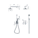 CONJUNTO DUCHA MONOMANDO EMPOTRADO TENERIFE