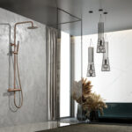 CONJUNTO DUCHA MONOMANDO TENERIFE ORO ROSA CEPILLADO