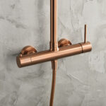 CONJUNTO DUCHA MONOMANDO TENERIFE ORO ROSA CEPILLADO