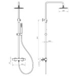 CONJUNTO DUCHA MONOMANDO TENERIFE ORO ROSA CEPILLADO