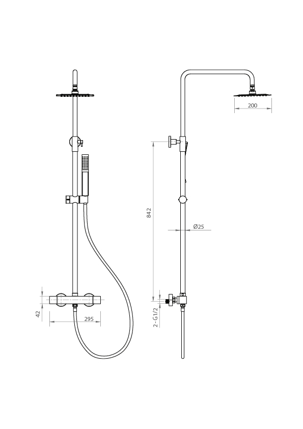 CONJUNTO DUCHA MONOMANDO TENERIFE ORO ROSA CEPILLADO
