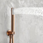 CONJUNTO DUCHA MONOMANDO EMPOTRADO TENERIFE ORO ROSA CEPILLADO