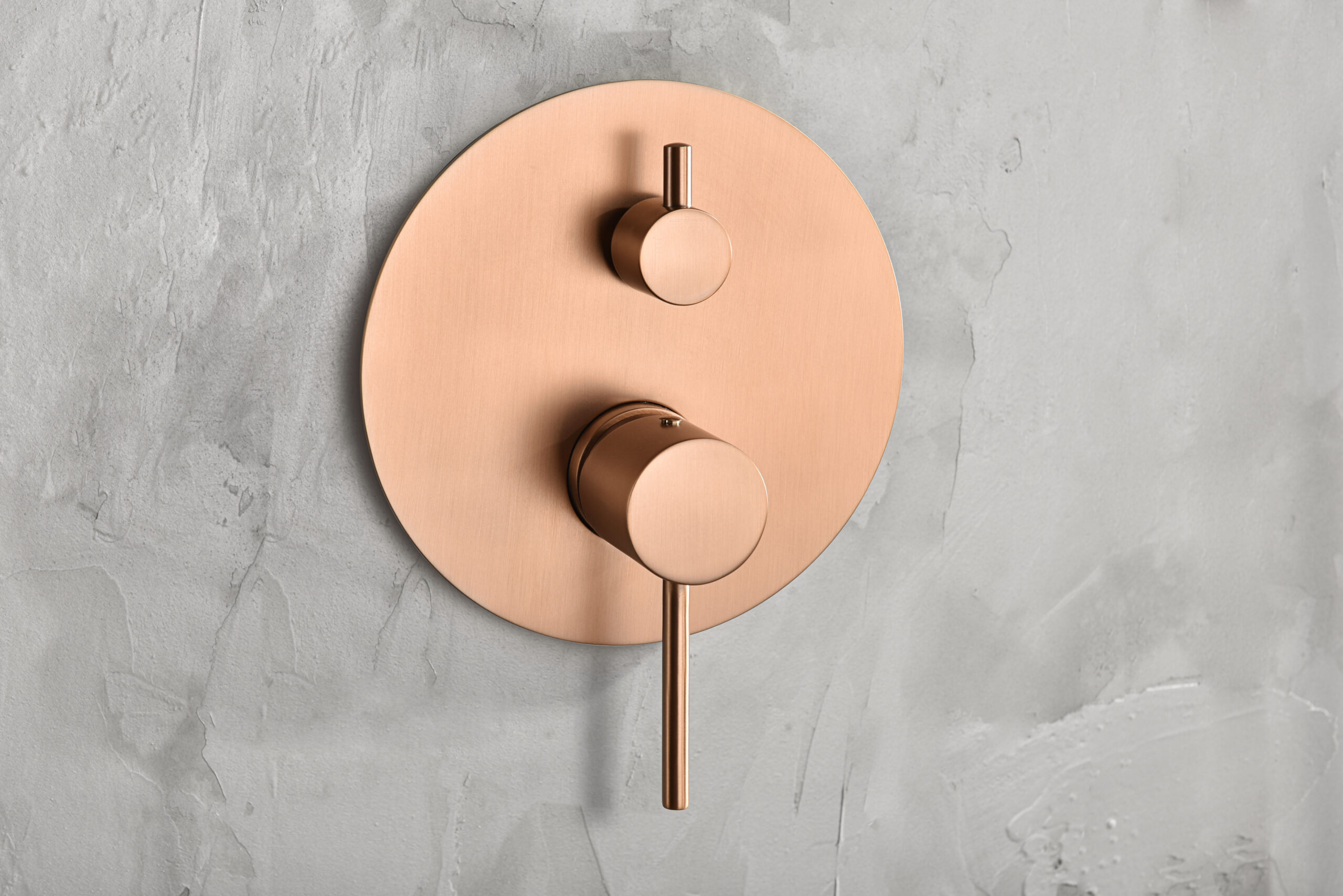 CONJUNTO DUCHA MONOMANDO EMPOTRADO TENERIFE ORO ROSA CEPILLADO