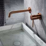 GRIFO LAVABO EMPOTRADO  TENERIFE ORO ROSA CEPILLADO