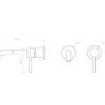 GRIFO LAVABO EMPOTRADO  TENERIFE ORO ROSA CEPILLADO