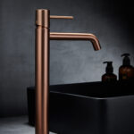 MONOMANDO LAVABO ALTO TENERIFE ORO ROSA CEPILLADO