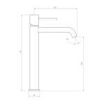 MONOMANDO LAVABO ALTO TENERIFE ORO ROSA CEPILLADO