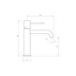 MONOMANDO LAVABO TENERIFE ORO ROSA CEPILLADO