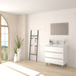 Pack ALEGHE + lavabo + espejo liso