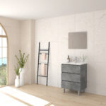 Pack ALEGHE + lavabo + espejo liso