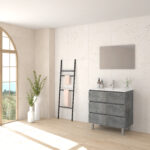 Pack ALEGHE + lavabo + espejo liso