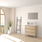 Pack ALEGHE + lavabo + espejo liso