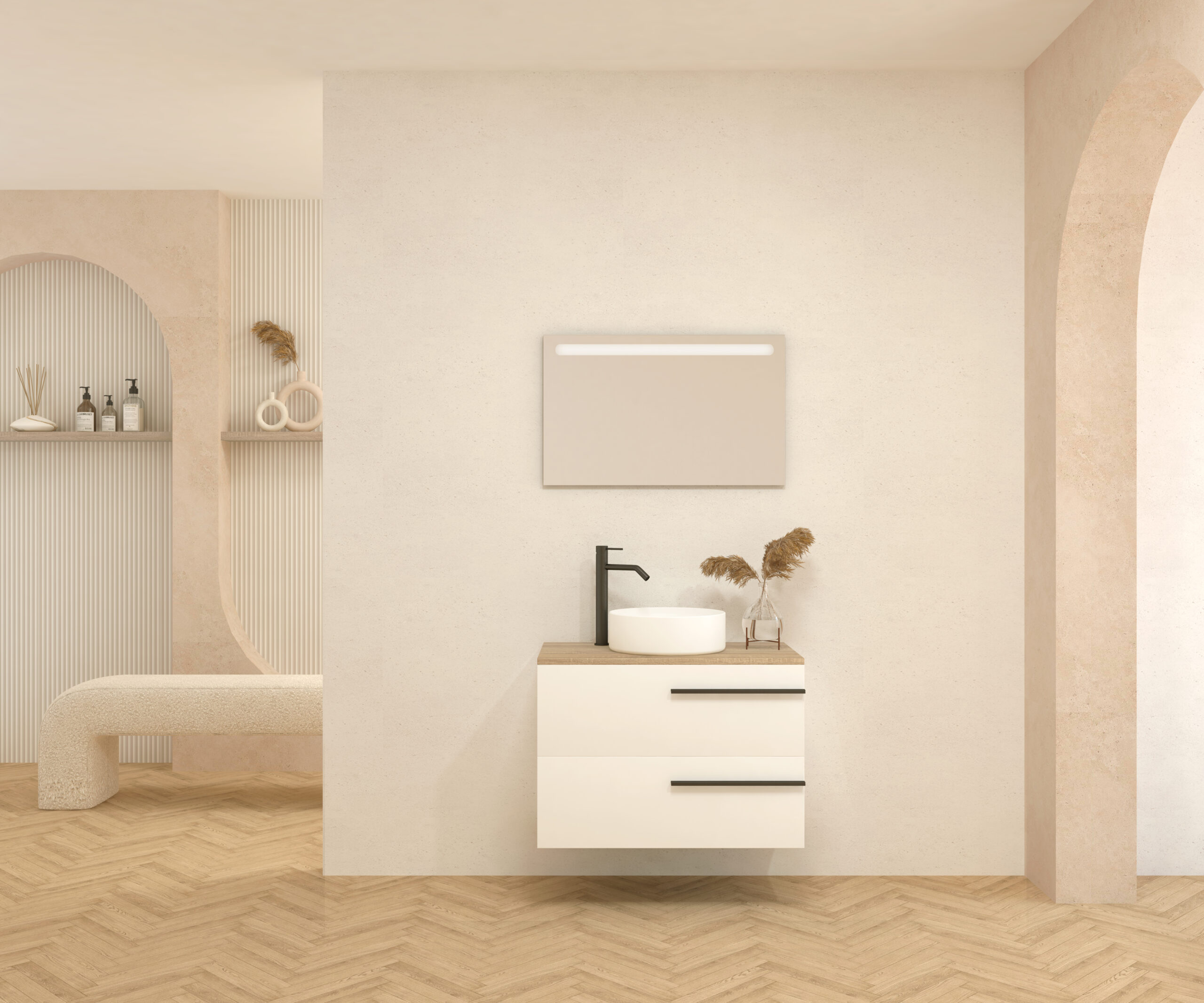 Pack BERTHELOT + évier + miroir LED